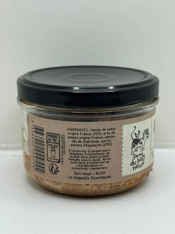 RILLETTES BOEUF PIMENT D'ESPELETTE 180G FERME DU BOIS NEUF – Image 2