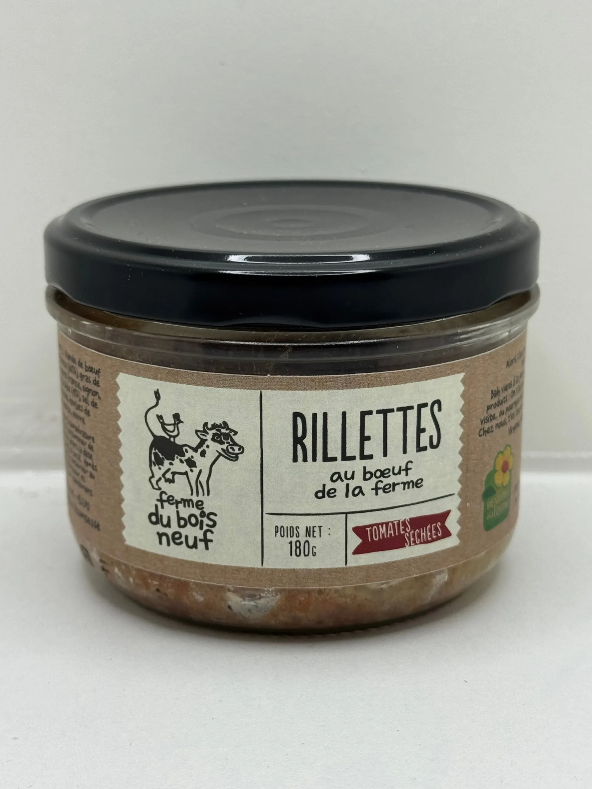 RILLETTES BOEUF TOMATES SÉCHÉES 180G FERME DU BOIS NEUF