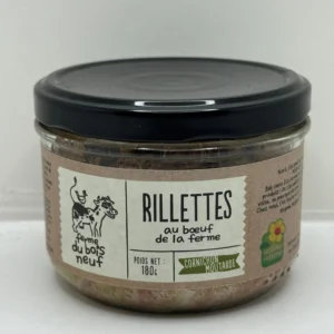 RILLETTES BOEUF CORNICHONS & GRAINES DE MOUTARDE 180G FERME DU BOIS NEUF