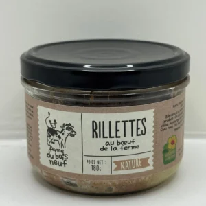 RILLETTES BOEUF NATURE 180G FERME DU BOIS NEUF
