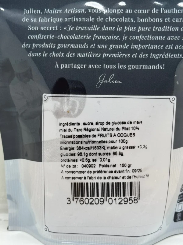 BONBONS AU MIEL DU PILAT 150G LA FABRIQUE DE JULIEN – Image 2