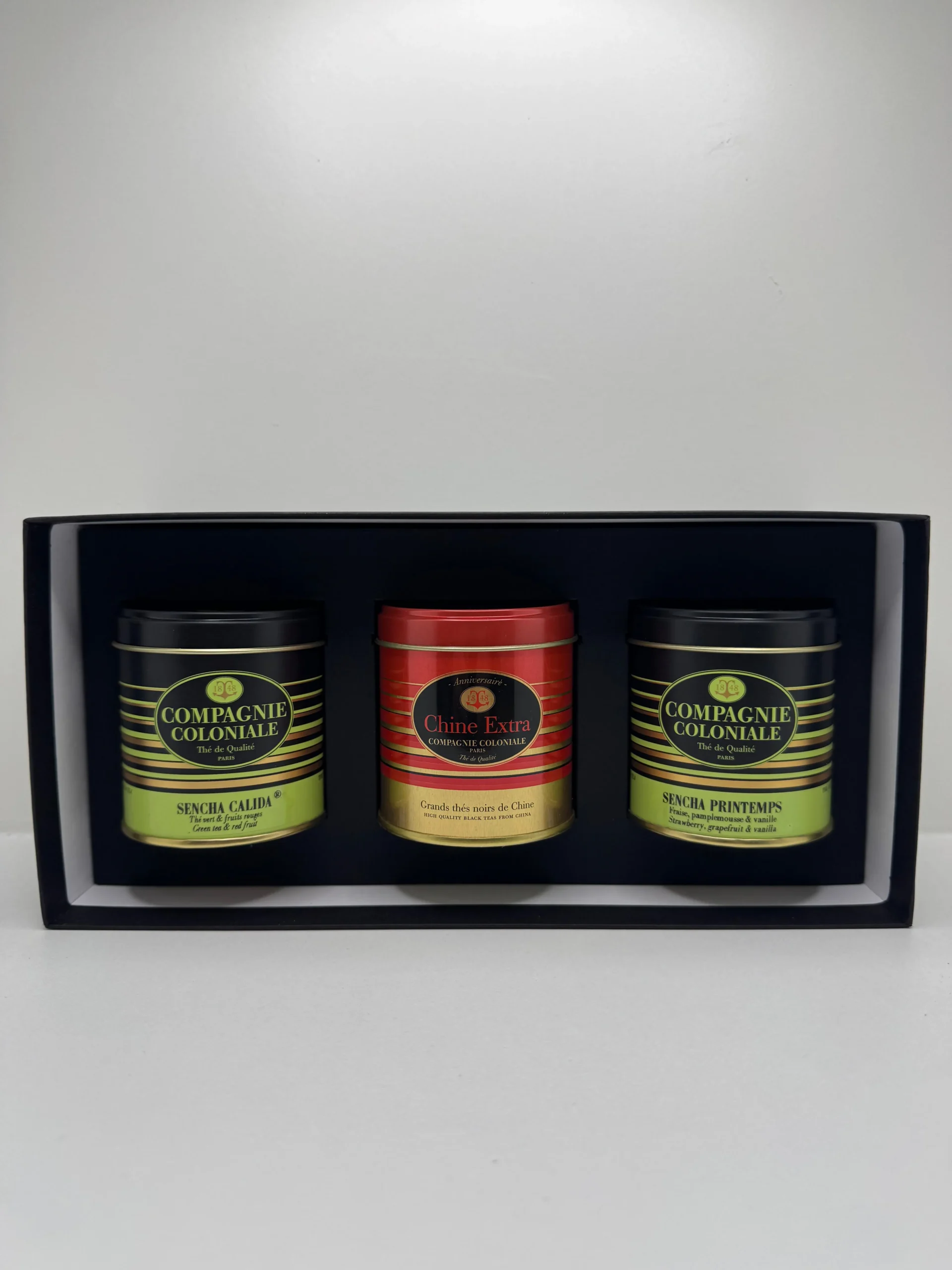 COFFRET THÉ ÉVEIL DES SAVEURS 3 BOÎTES COMPAGNIE COLONIALE