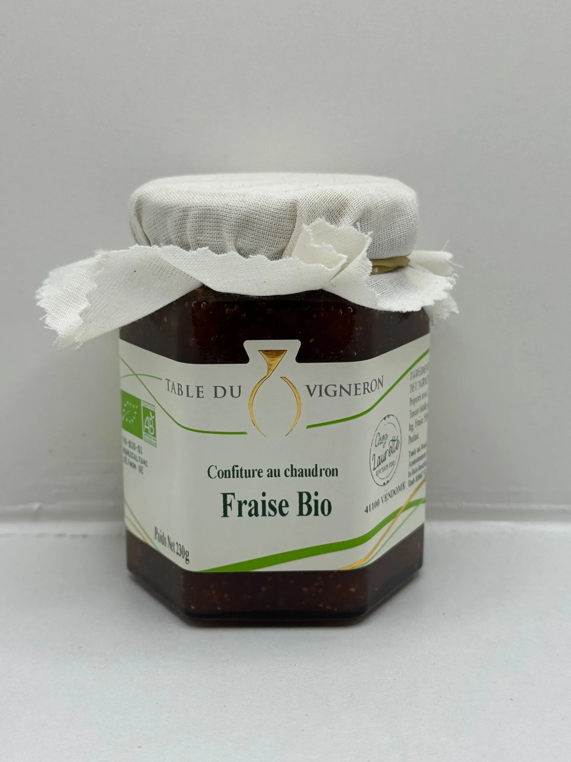CONFITURE BIO FRAISE 230G SANTOLINES