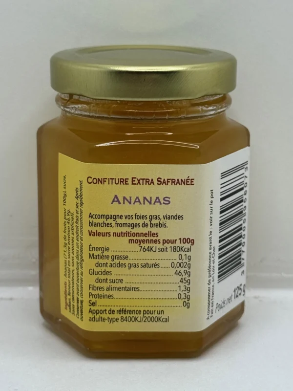 CONFITURE ANANAS SAFRANÉ 125G LA CHAPELLE VICOMTESSE – Image 2