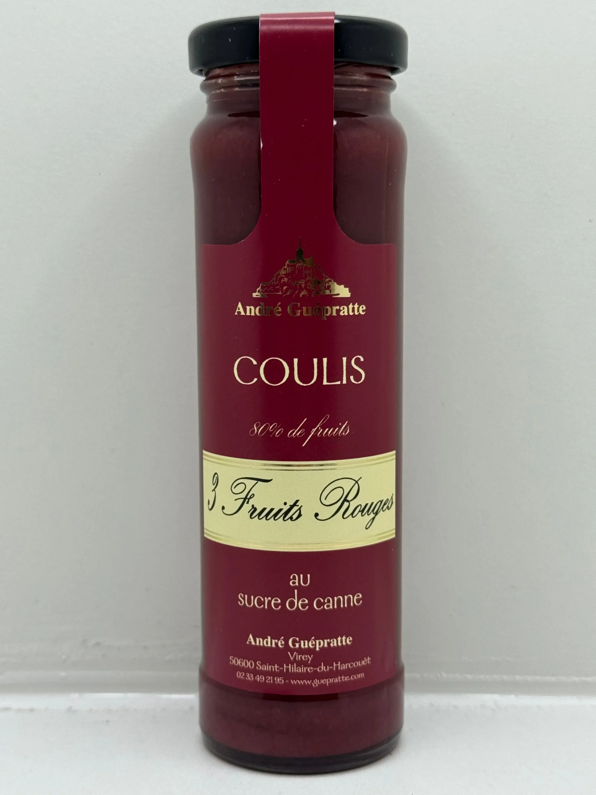 COULIS DE 3 FRUITS ROUGES 160G ANDRÉ GUEPRATTE