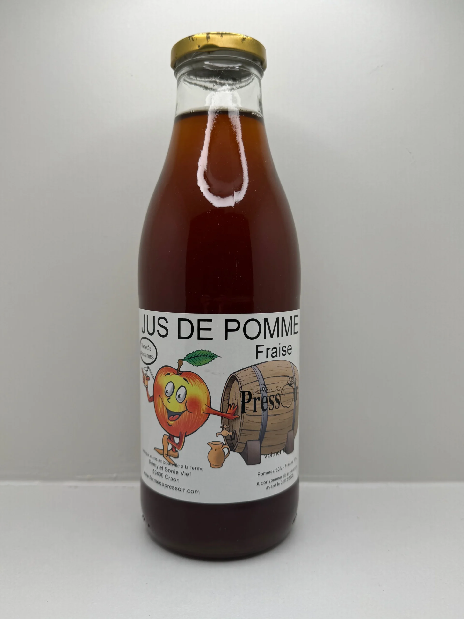 JUS DE POMME FRAISE FERME DU PRESSOIR 1L