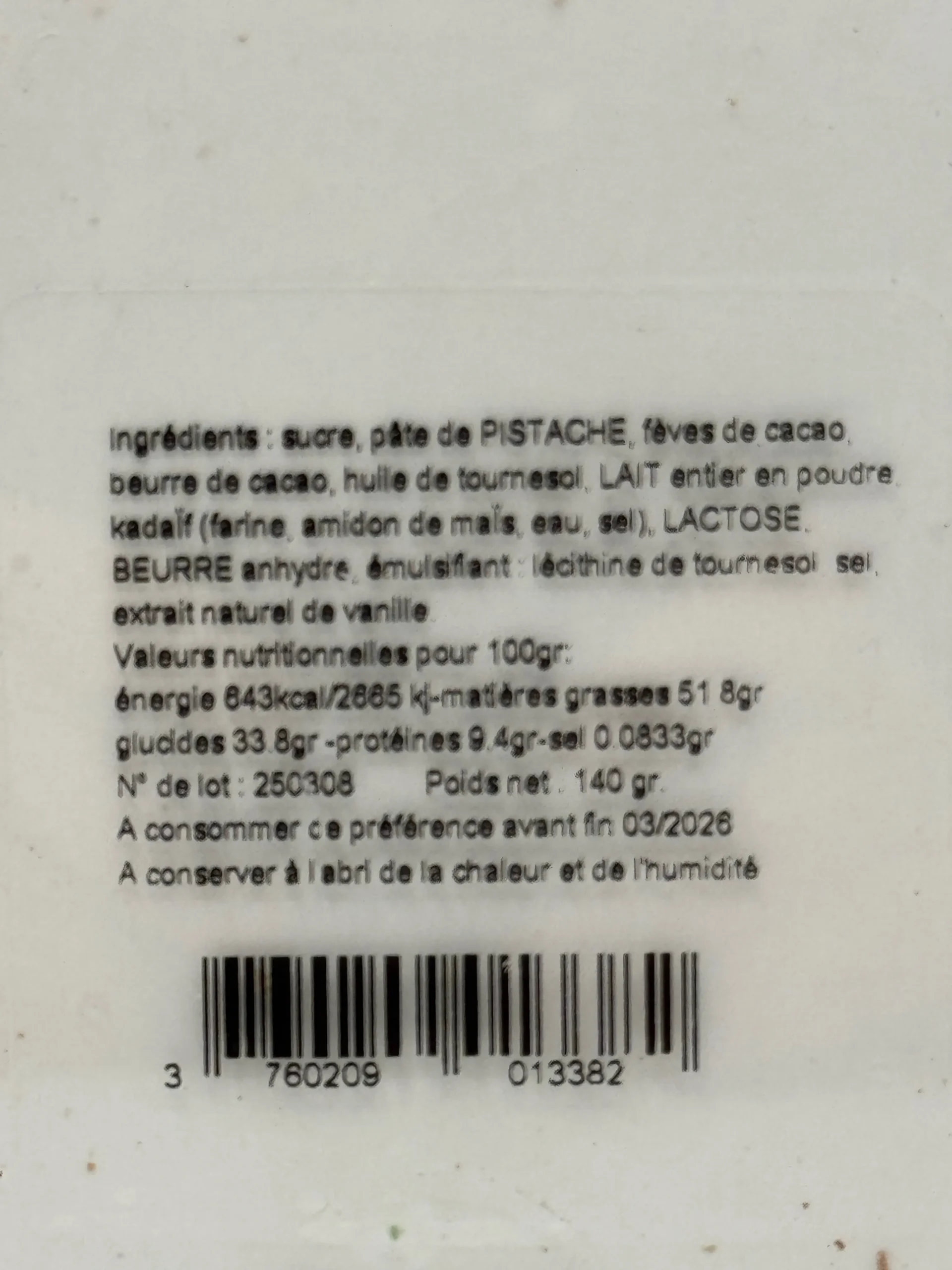 DUO DE TABLETTES FAÇON DUBAÏ 140G LA FABRIQUE DE JULIEN – Image 2