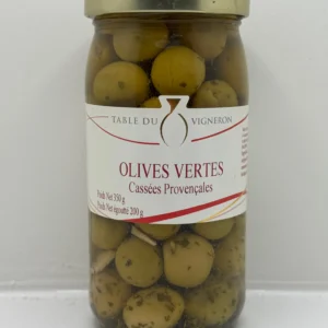 OLIVES VERTES CASSÉES À LA PROVENÇALE 200G LES SANTOLINES