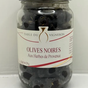 OLIVES NOIRES AUX HERBES DE PROVENCE 230G LES SANTOLINES