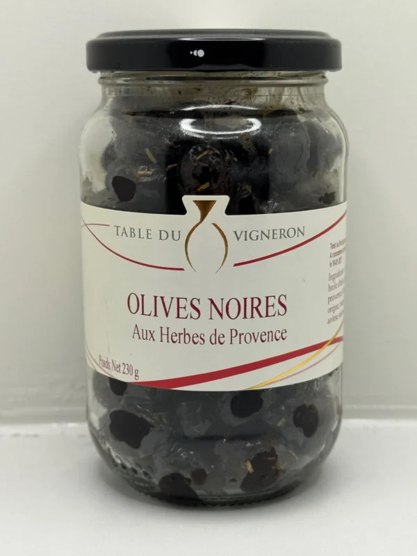 OLIVES NOIRES AUX HERBES DE PROVENCE 230G LES SANTOLINES