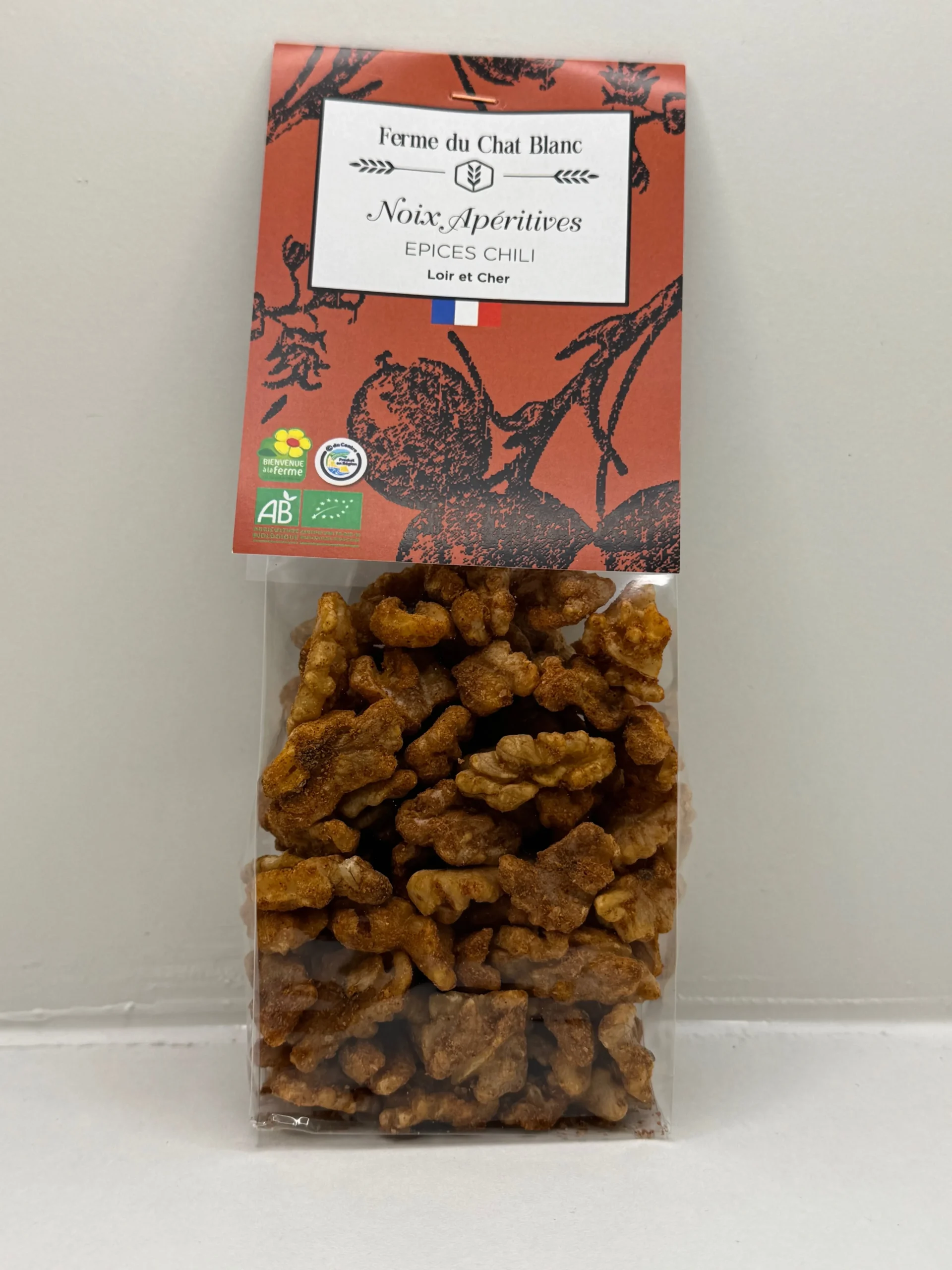 NOIX APÉRITIVES BIO SALÉES 100G LA FERME DU CHAT BLANC