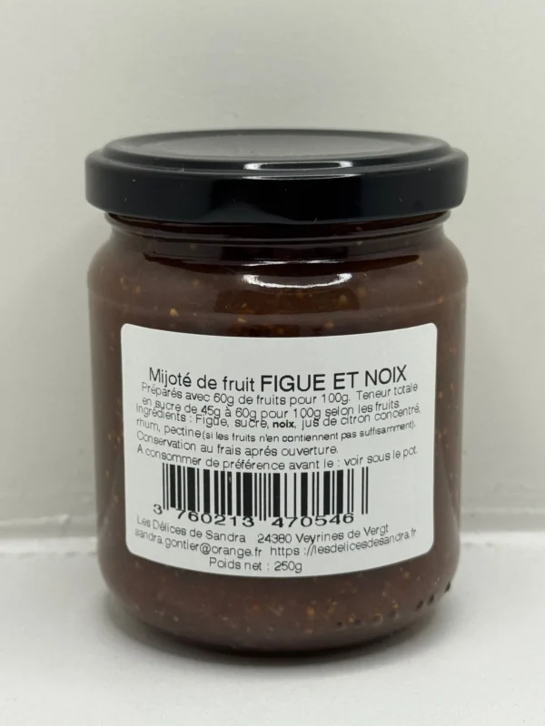 MIJOTÉS DE FRUITS FIGUE ET NOIX 250G LES DÉLICES DE SANDRA – Image 2
