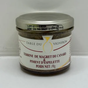 TERRINE AU MAGRET DE CANARD PIMENT D'ESPELETTE LES SANTOLINES 90G
