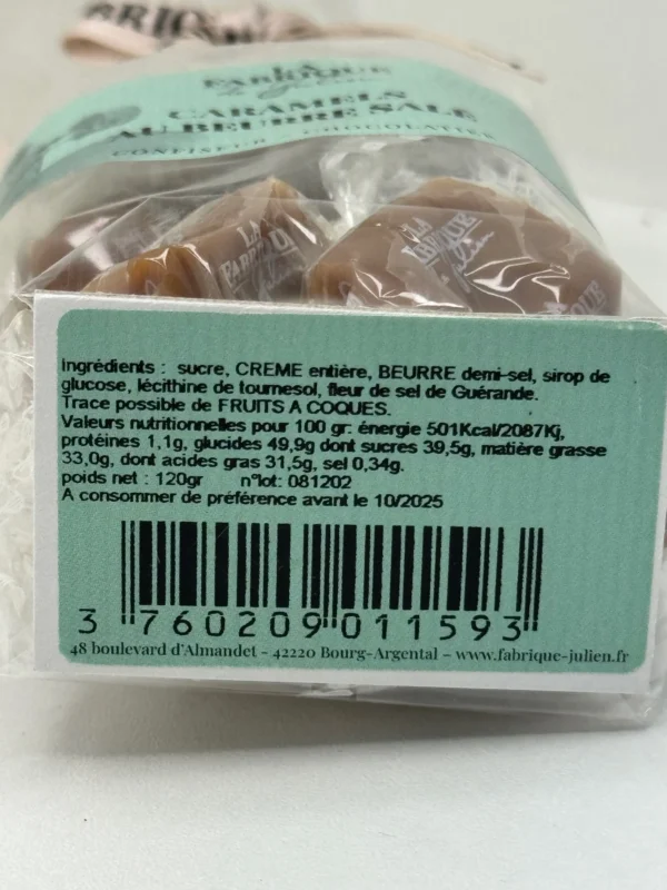 CARAMEL BEURRE SALÉ 120G LA FABRIQUE DE JULIEN – Image 2