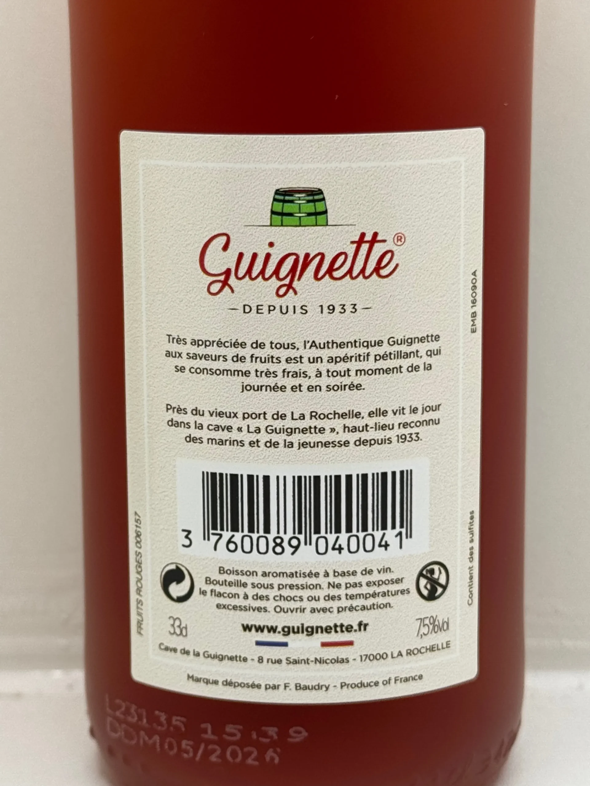 GUIGNETTE SAVEUR FRUITS ROUGES 33CL – Image 2