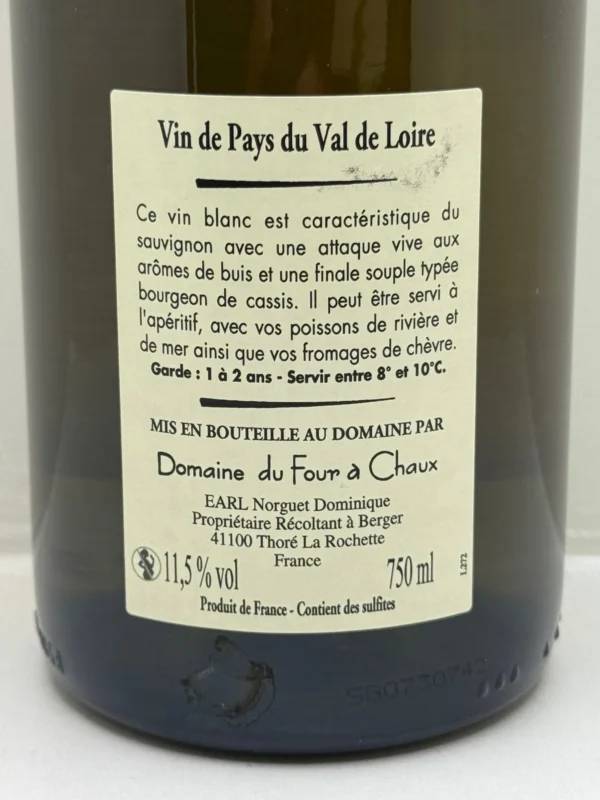SAUVIGNON VIN DE PAYS 2023 LE FOUR A CHAUX 75CL – Image 2