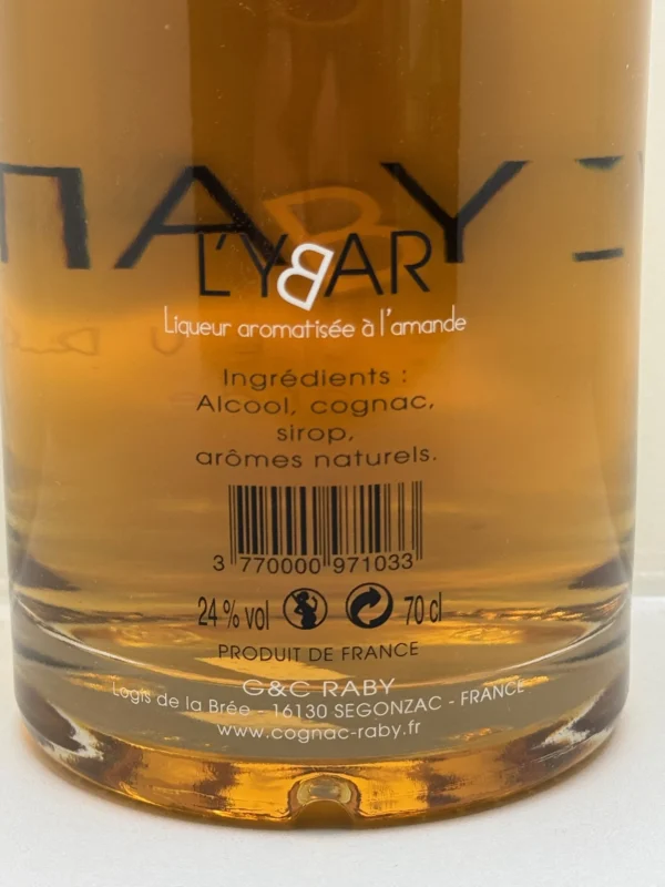 LIQUEUR D'AMANDE L'YBAR 24% 70CL G&C RABY – Image 2