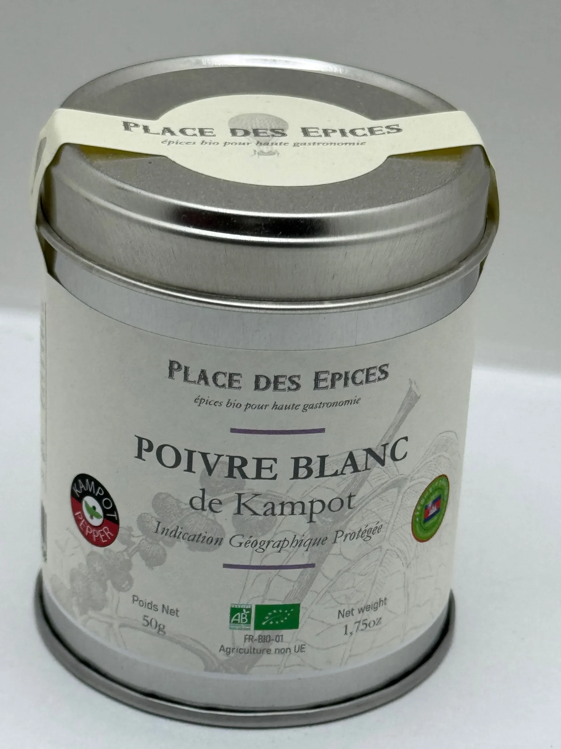 POIVRE BLANC DE KAMPOT IGP BIO PLACE DES ÉPICES