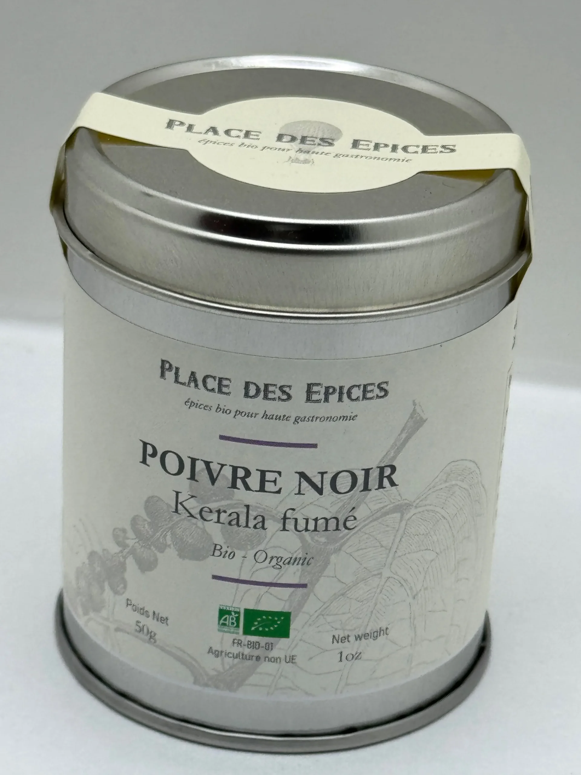 POIVRE NOIR KERALA FUMÉ BIO 50G PLACE DES ÉPICES