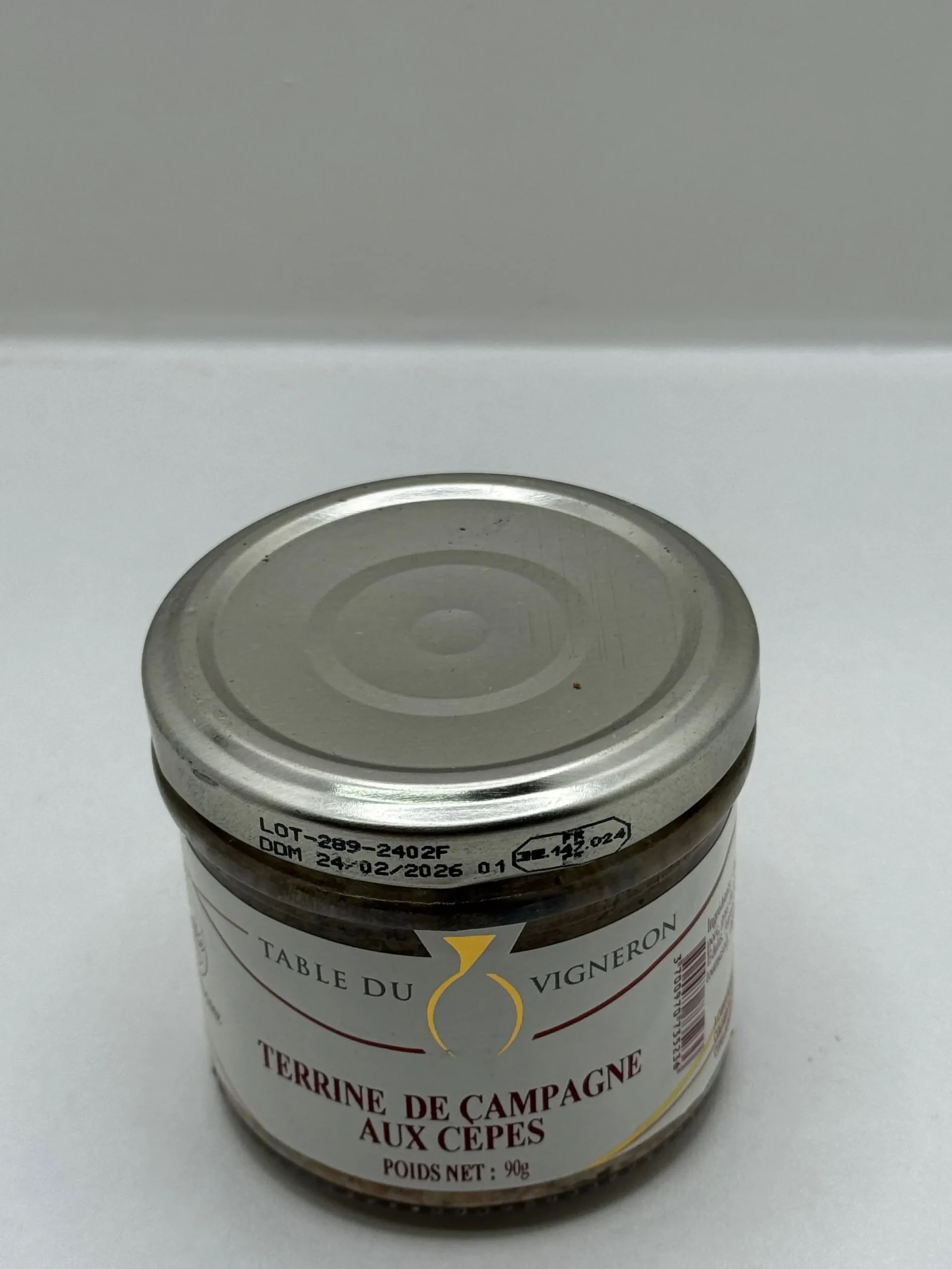 TERRINE CAMPAGNE AUX CEPES LES SANTOLINES 90G