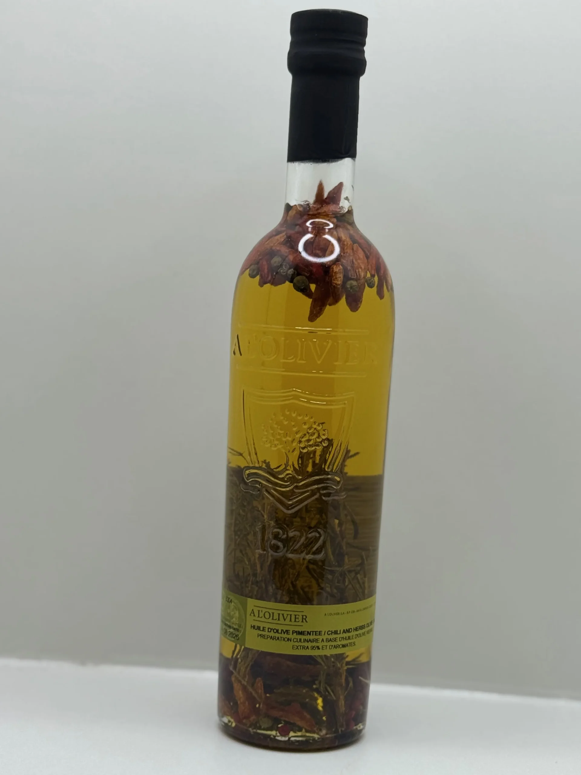 HUILE L'OLIVE PIMENTÉE AUX AROMATES 500ML A L'OLIVIER
