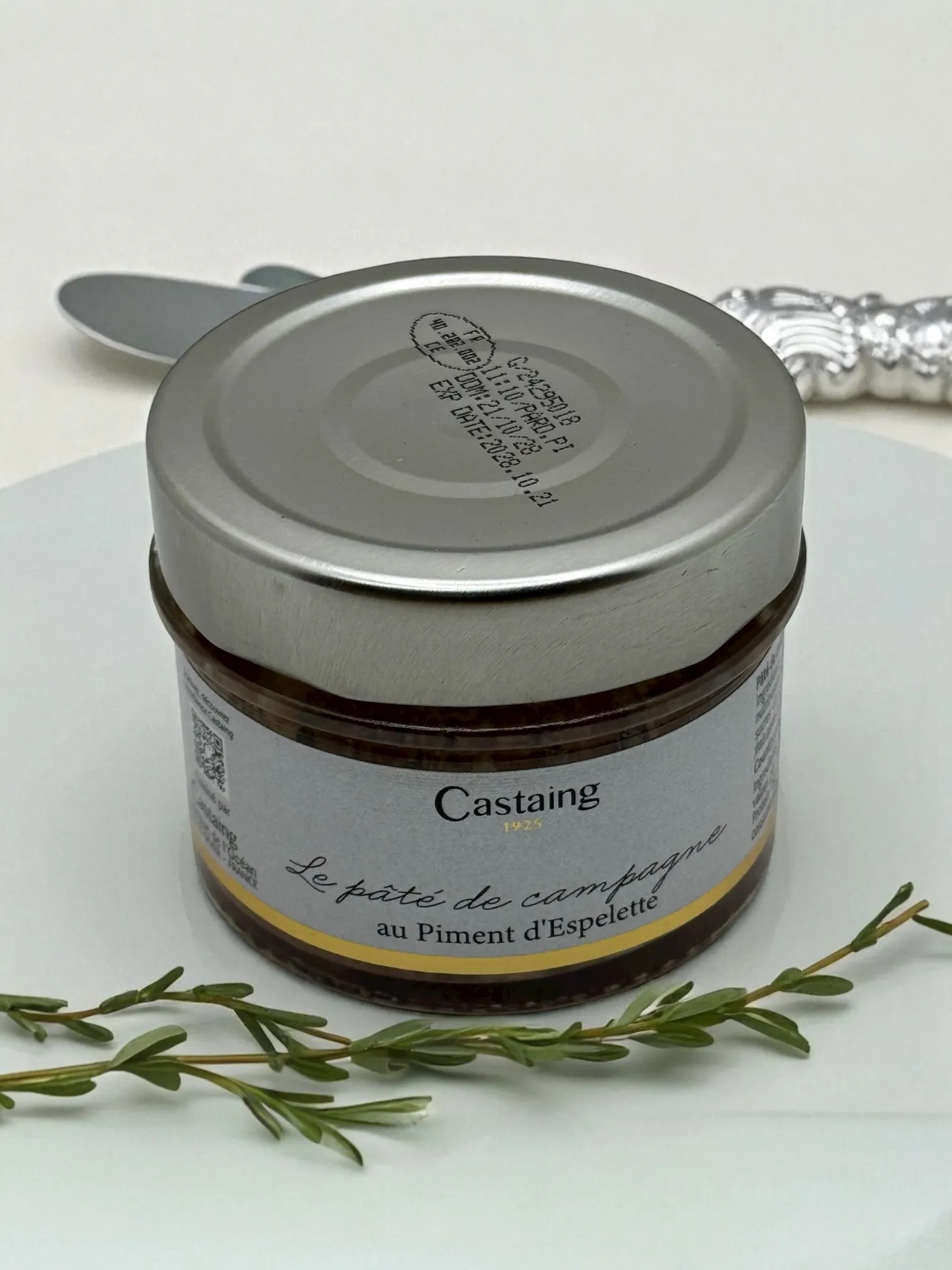 PÂTÉ DE CAMPAGNE AU PIMENT D'ESPELETTE 80G CASTAING