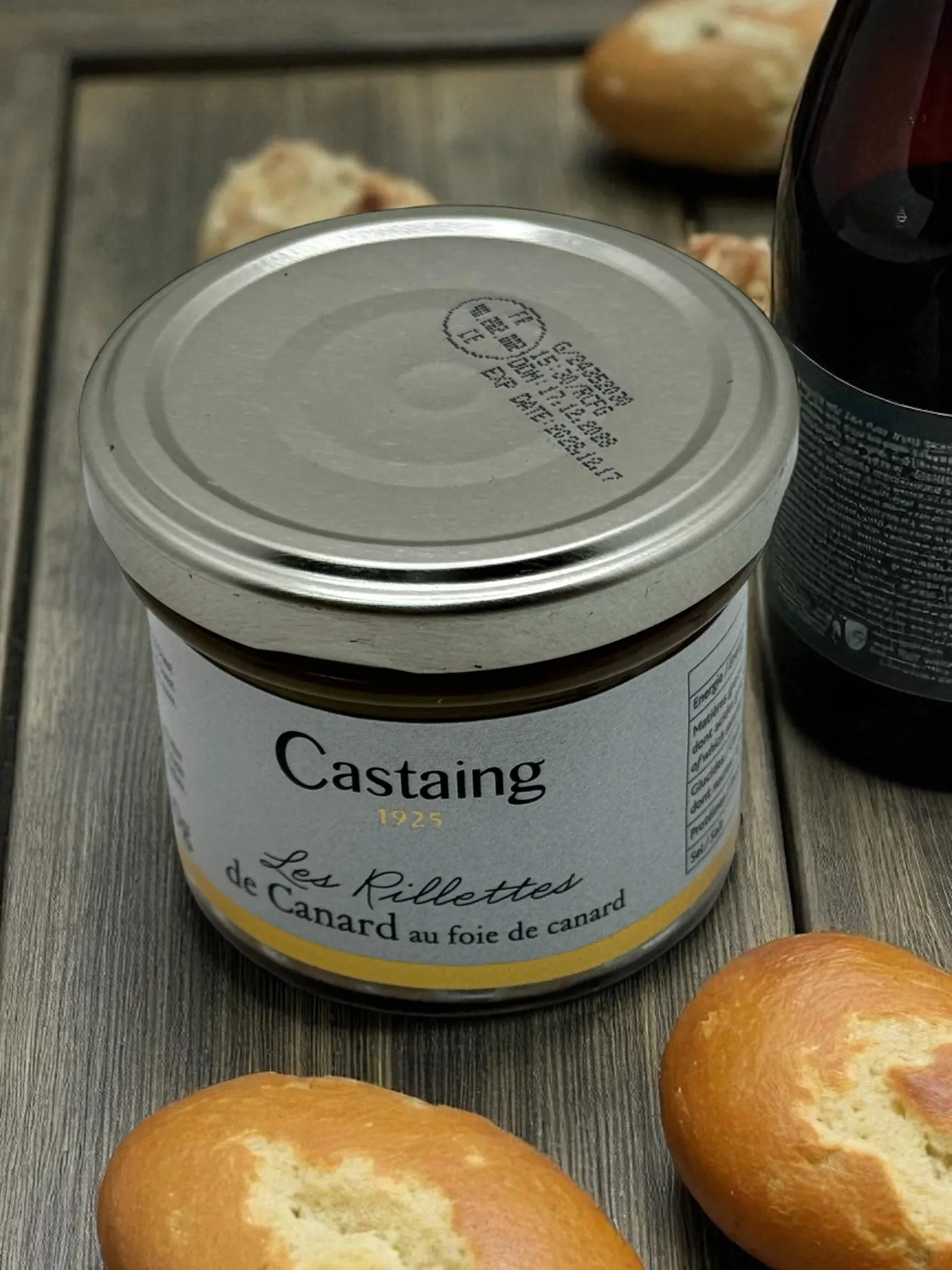 RILLETTE DE CANARD AU FOIE GRAS DE CANARD 100G CASTAING