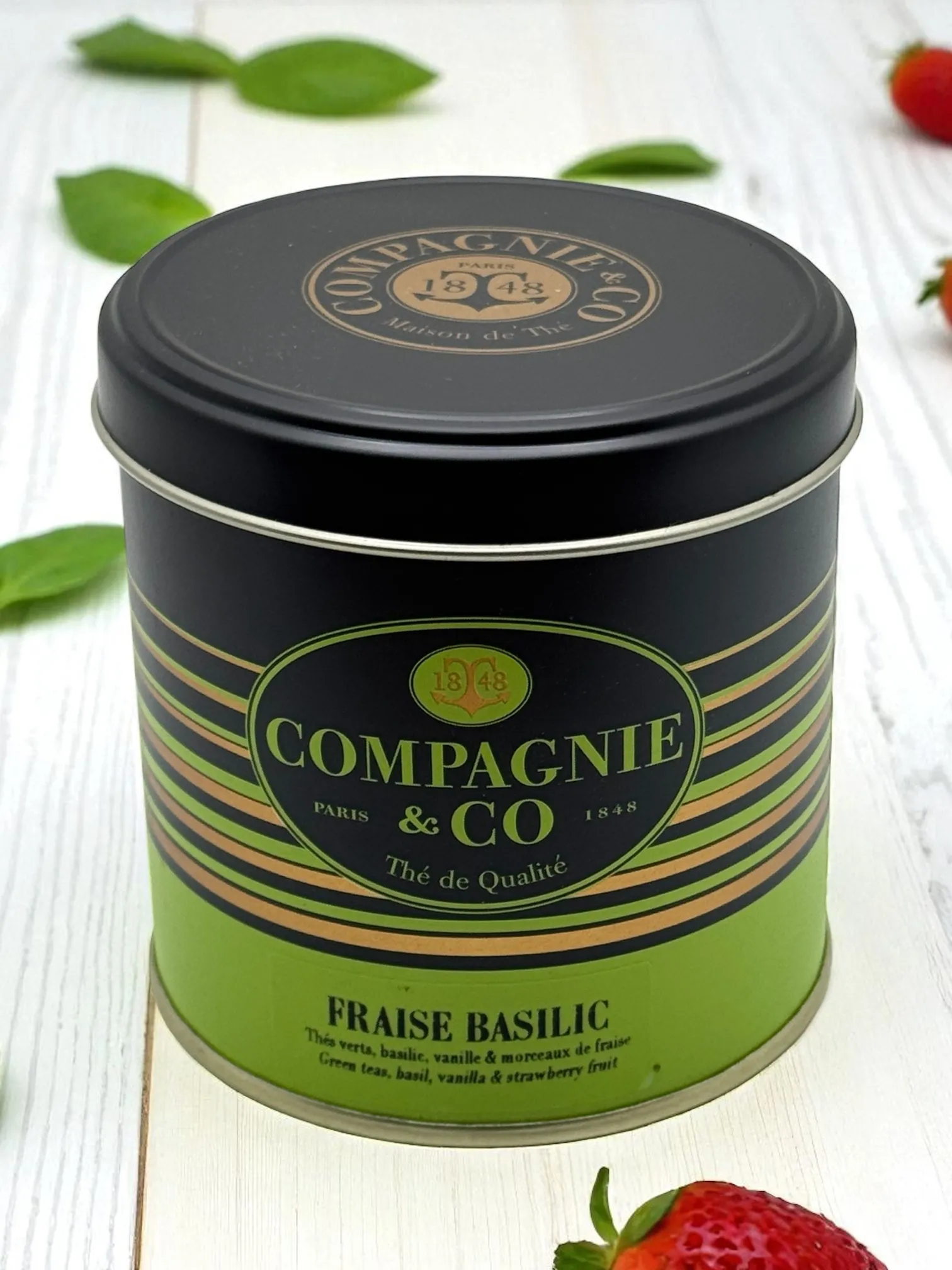 THÉ VERT FRAISE BASILIC 100G COMPAGNIE COLONIALE