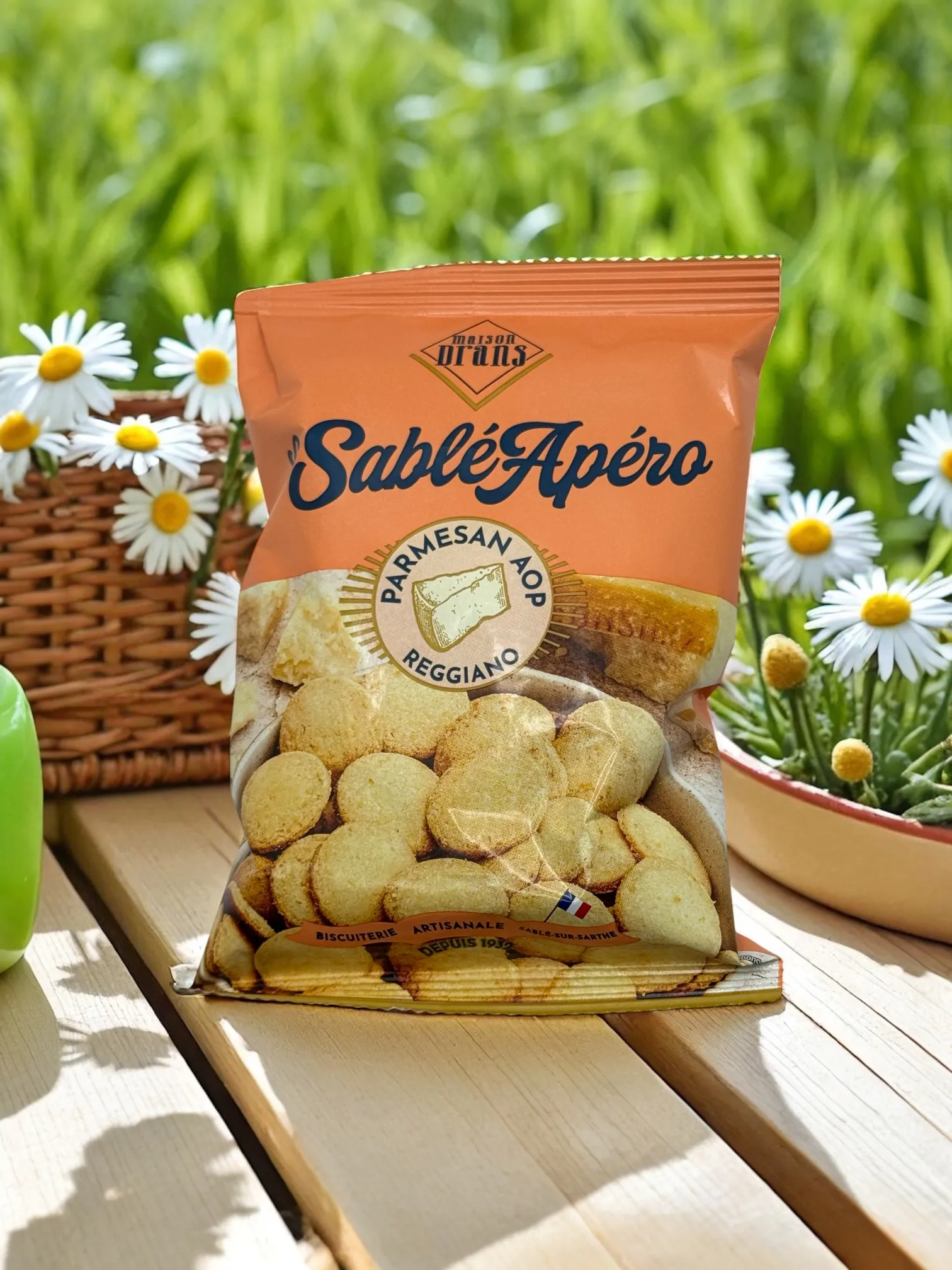 SABLÉ APÉRO PARMESAN AOP 90G MAISON DRANS