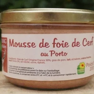 MOUSSE DE FOIE DE CERF AU PORT 100G FERME DE L'ÉTANG