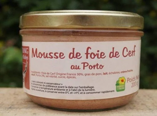 MOUSSE DE FOIE DE CERF AU PORT 100G FERME DE L'ÉTANG