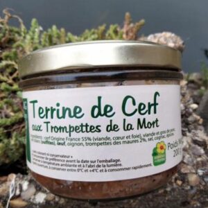 TERRINE DE CERF AUX TROMPETTES DE LA MORT 100G FERME DE L'ÉTANG