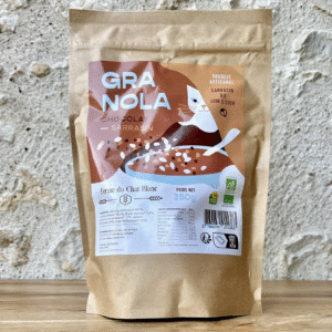 GRANOLA AUX FLOCONS D'AVOINE SARRAZIN CHOCOLAT BIO 350G LA FERME DU CHAT BLANC