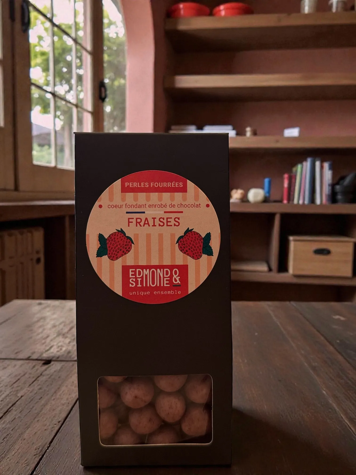 PERLES FOURRÉES FRAISE 75G EDMOND ET SIMONE