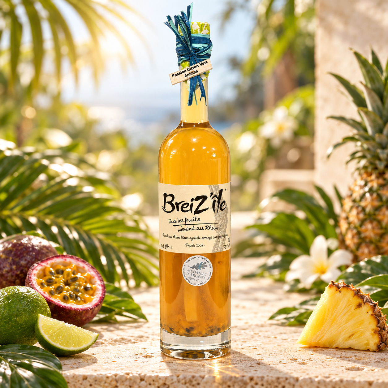 RHUM ARRANGÉ PASSION/CITRON VERT/ANANAS 23° FRANCE BREIZ'ILE 70CL