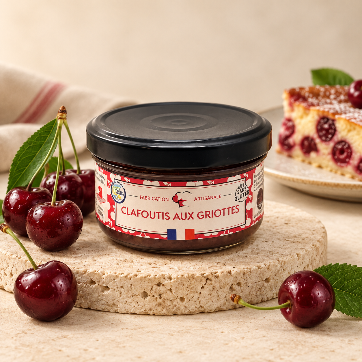 CLAFOUTIS AUX GRIOTTES SANS GLUTEN 100G SAVEURS GOURMANDES DU VAL DE LOIR