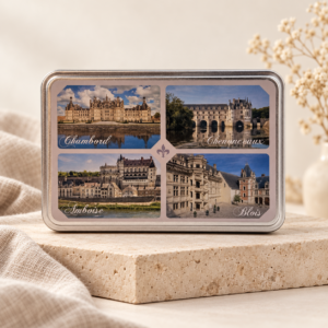 BOÎTE MÉTAL MULTI CHÂTEAUX PALETS SOLOGNOTS 240G BISCUITERIE DE CHAMBORD