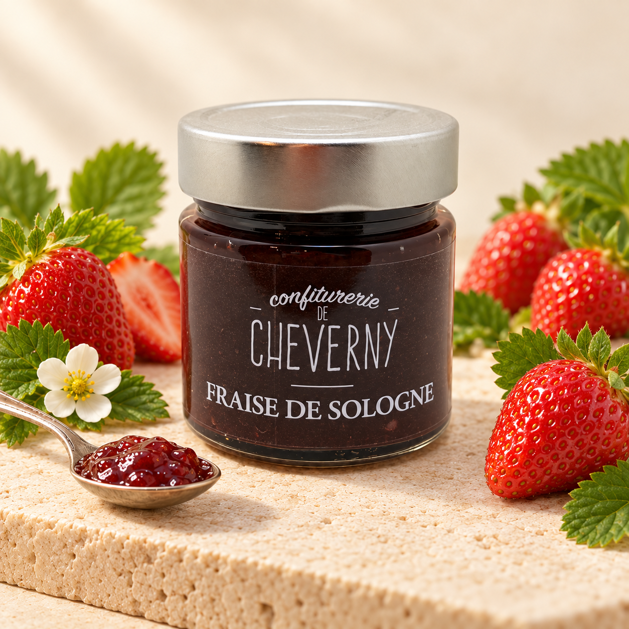 CONFITURE FRAISE DE SOLOGNE BIO 280G LA CONFITURERIE DE CHEVERNY