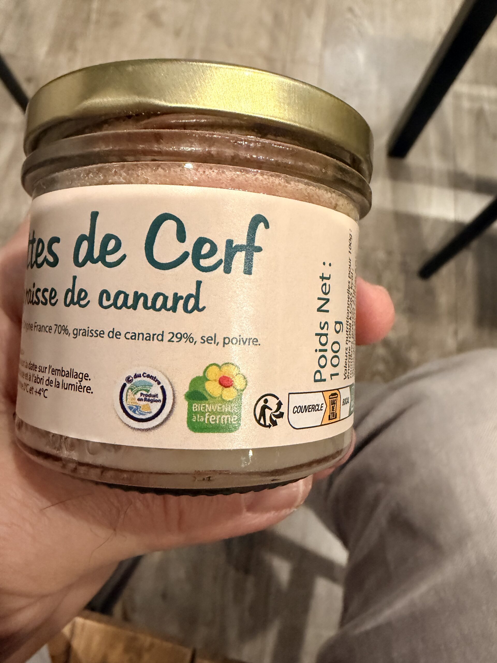 RILLETTES DE CERF À LA GRAISSE DE CANARD LA FERME DE L'ÉTANG 100G – Image 3