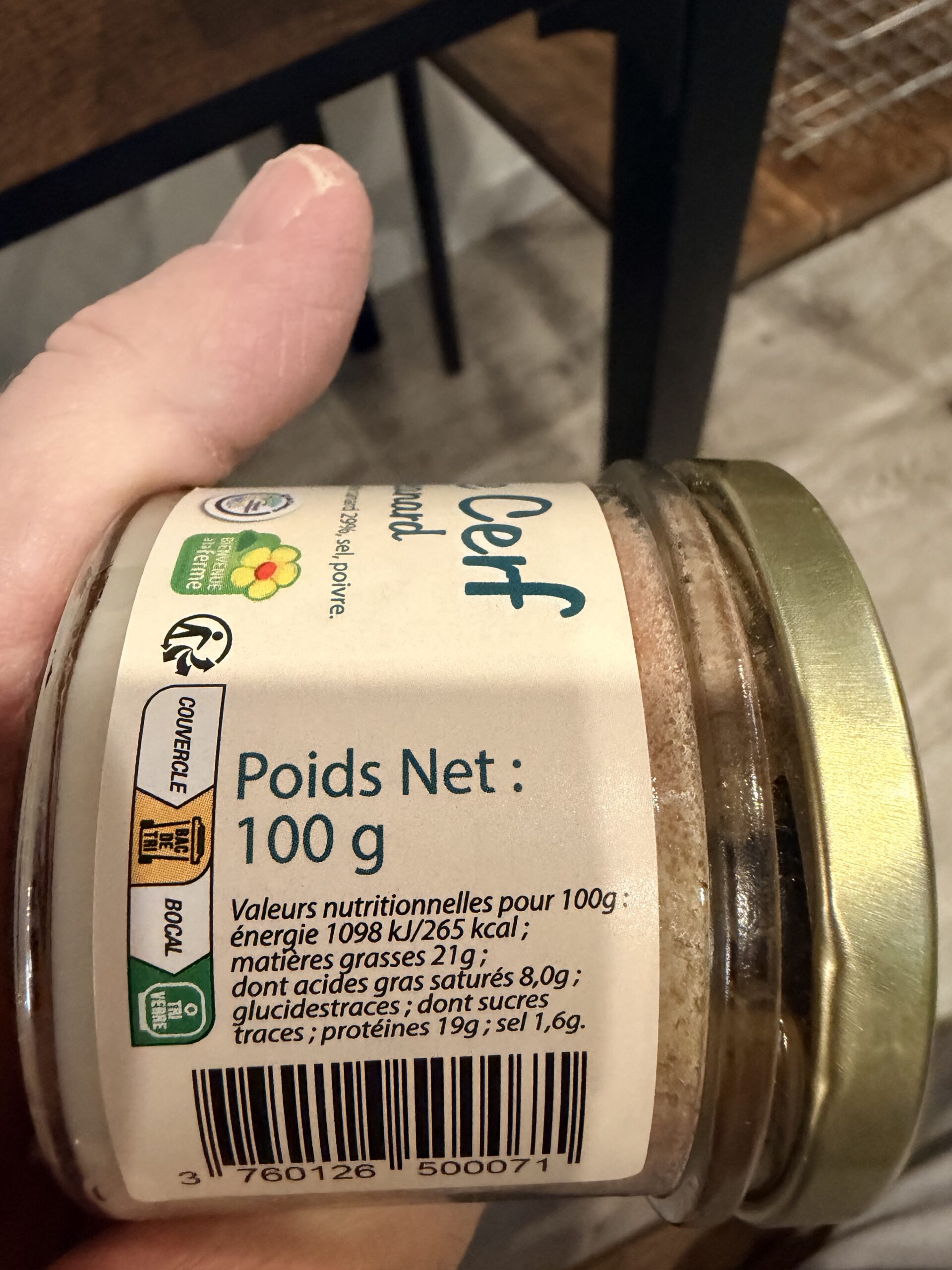 RILLETTES DE CERF À LA GRAISSE DE CANARD LA FERME DE L'ÉTANG 100G – Image 2