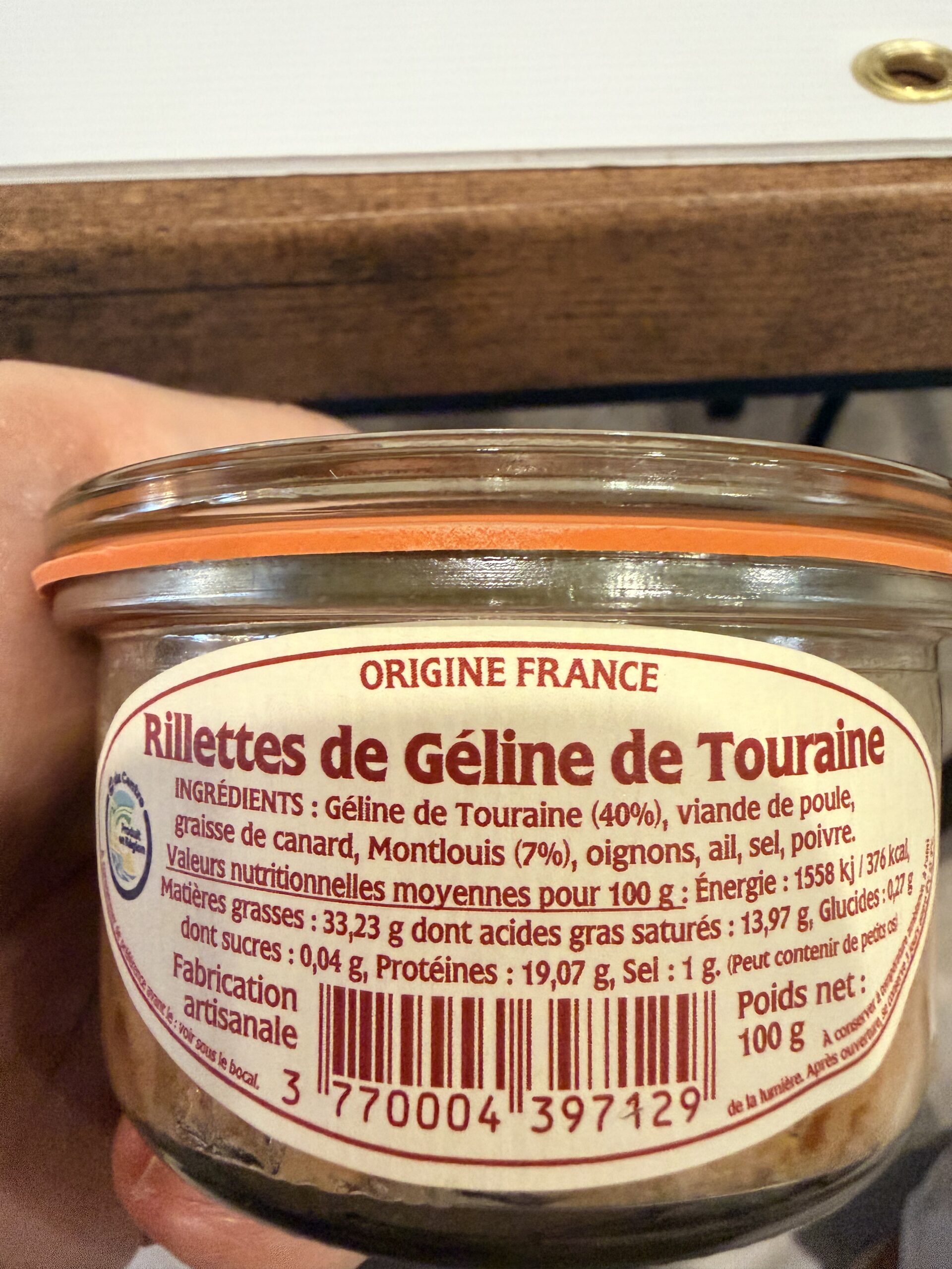 RILLETTES GÉLINE DE TOURAINE SAVEURS GOURMANDES 100G – Image 2