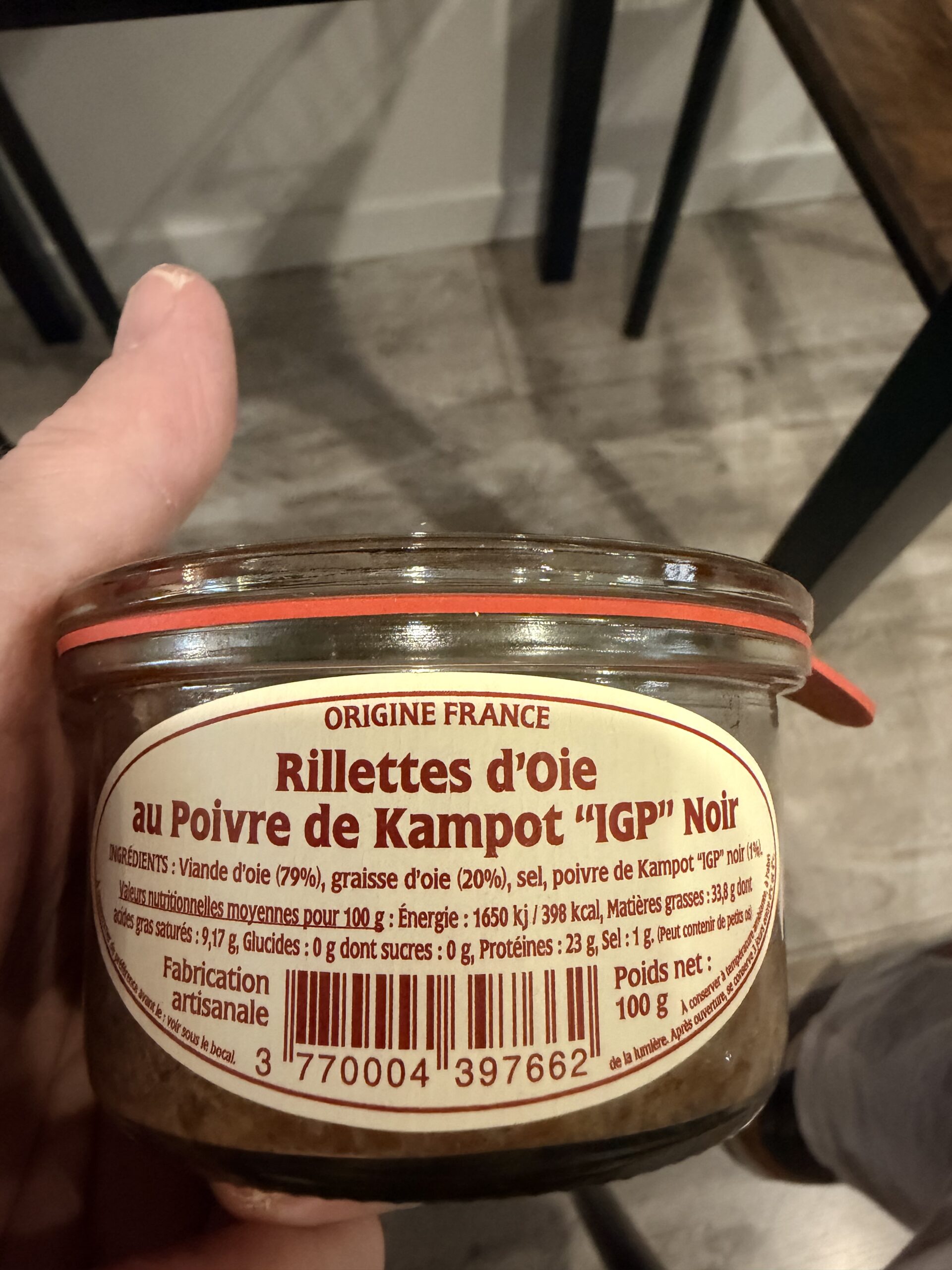 RILLETTES D'OIE POIVRE DE KAMPOT SAVEURS GOURMANDES 100G – Image 2