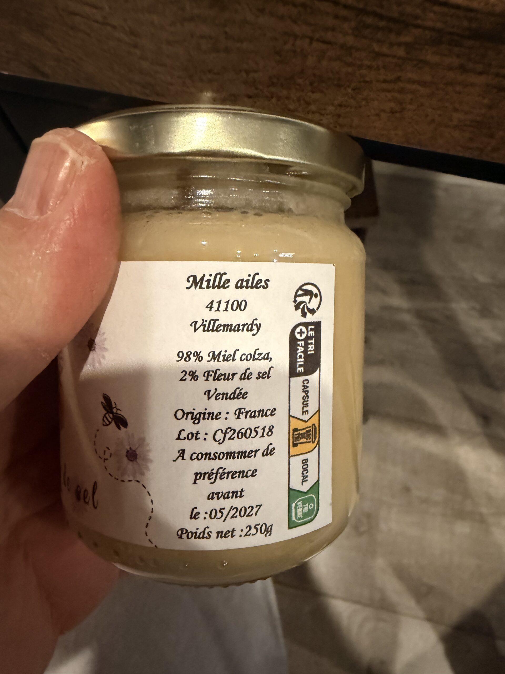 MIEL FLEUR DE SEL 250G PIERRE MILLE AILES – Image 2