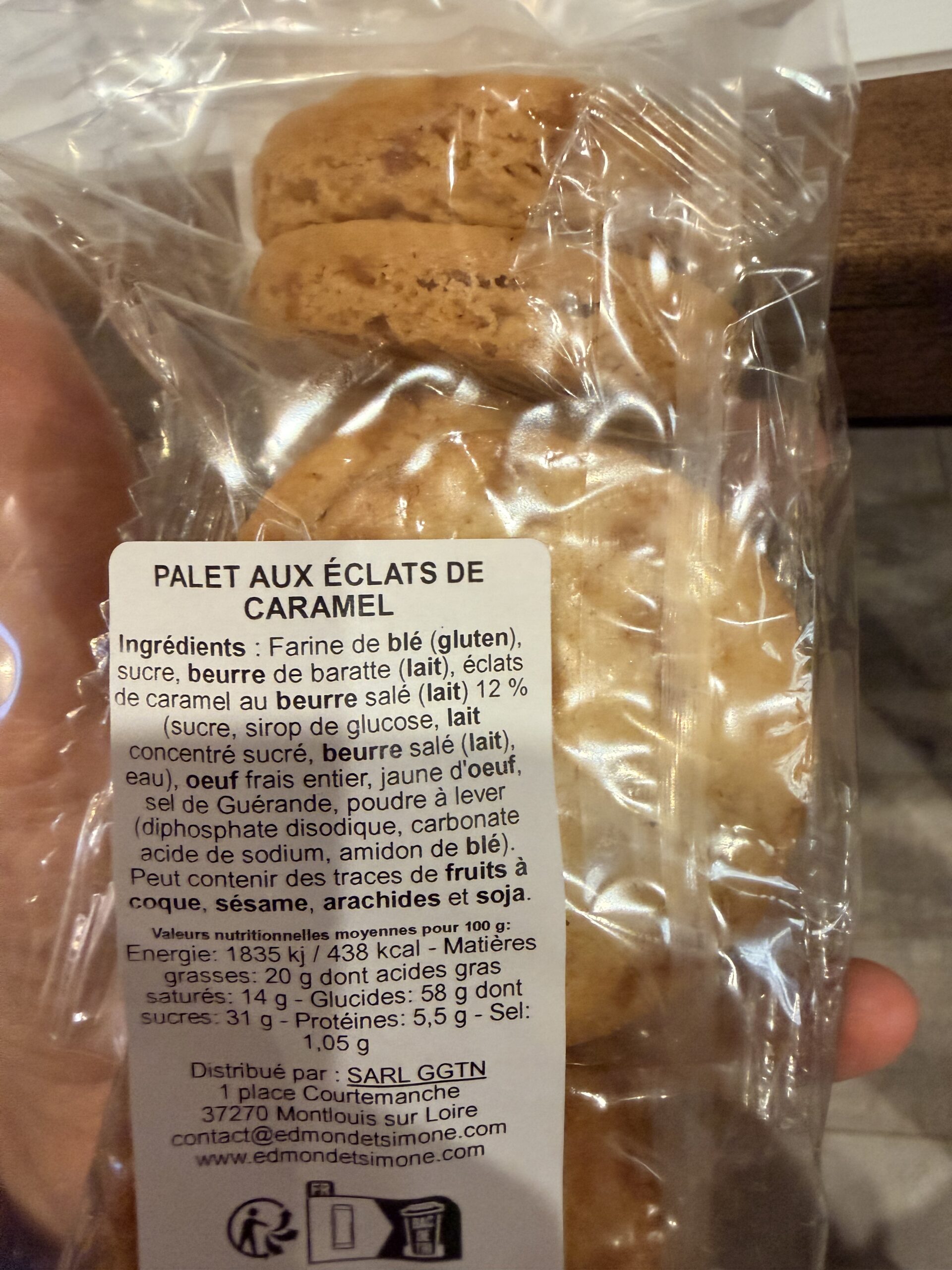 PALETS CARAMEL 150G EDMOND ET SIMONE – Image 2