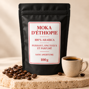 CAFÉ GRAIN DÉGUSTATION MOKA ETHIOPIE  POCHE 100G CAFÉ HENRI