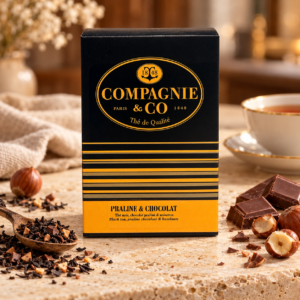 THÉ NOIR PRALINÉ CHOCOLAT 25 SACHETS 50G COMPAGNIE COLONIALE