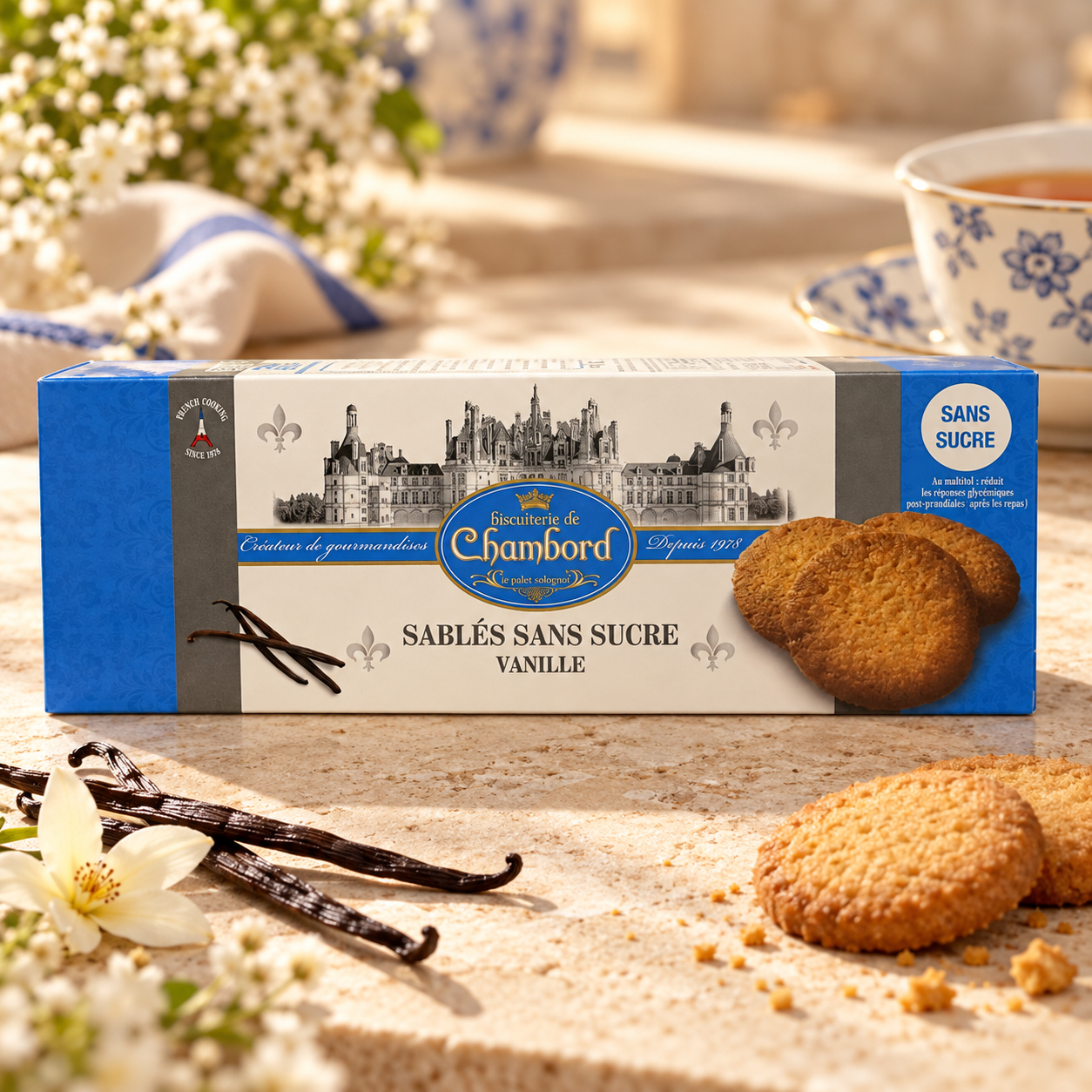 SABLÉ VANILLE BOURBON SANS SUCRE 120G BISCUITERIE DE CHAMBORD