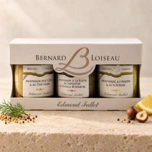 ETUI 3 MOUTARDES BERNARD LOISEAU 3x10CL EDMOND FALLOT