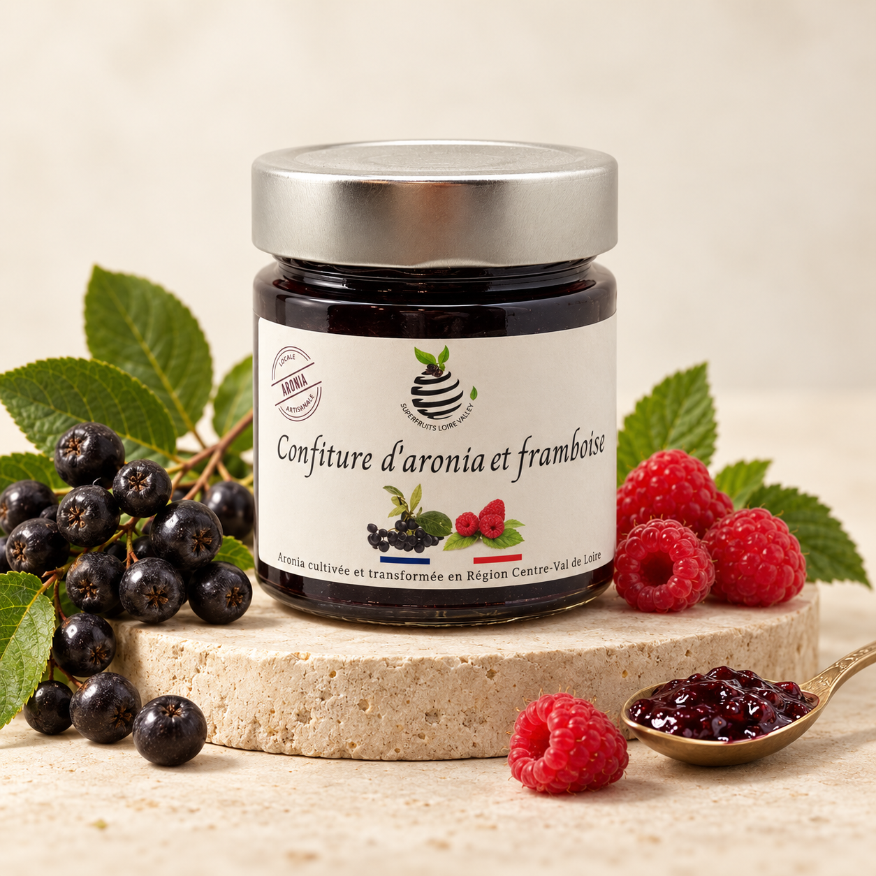 CONFITURE ARONIA FRAMBOISE 280G