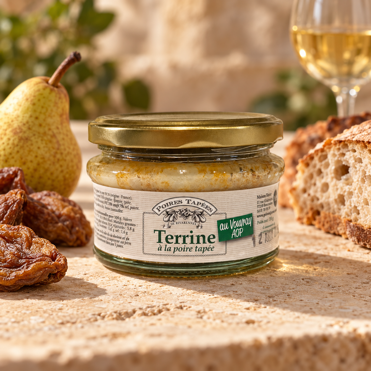 TERRINE VOUVRAY POIRES TAPÉES 130G MAISON HERIN